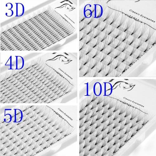 New C/D Curl Mix Length 3D Mink Eyelash Extension Natural Russian Volume False Eyelashes Makeup Faux Fake Lashes Cilias