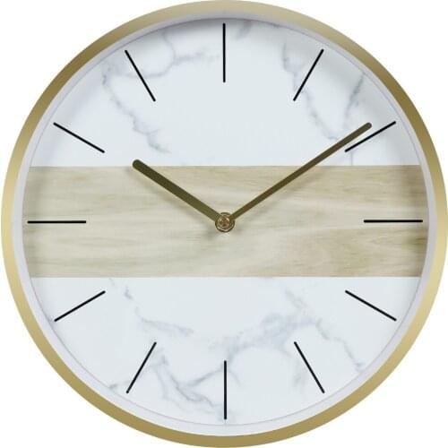 Marble Wood Wall Clock Modern Luxury Large Nordic Copper Silent Wall Clock Living Room Decoration Reloj De Pared Home Decor 2021
