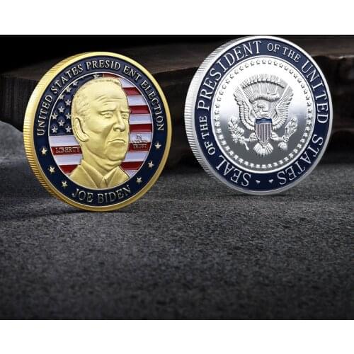 2021 U.S. Presidents Election Biden Gold Color Commemorative Coin Challenge Coin Gold Coins Collectibles #2