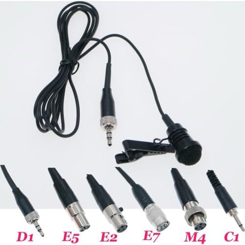 Top Quality ME4 Lavalier Lapel Tie Clip Cardioid Microphone For Sennheiser MiPro Shure TA4F 3Pin Audio-Technica 3.5mm Stereo