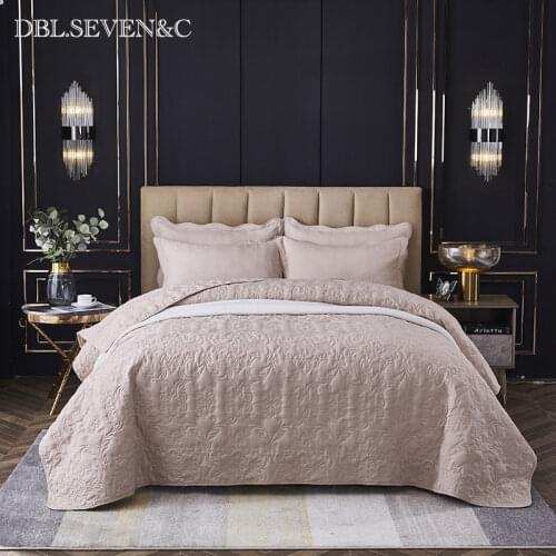 High-end Embossing bed Plaid Cotton Linens Bedspread on the bed blanket thin quilt bed linen Bedspreads for bed sheet bed covers