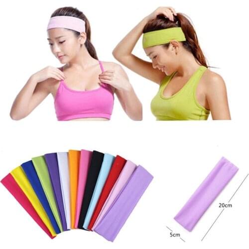 Sweatbands Headband Sport Yoga Running Headbands Elastic Solid Fitness Fix Hair for Men and Women