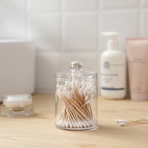 Transparent Storage Box Cotton Swab Storage Cosmetic Organizer Makeup Cotton Pad Swab Case Holder Drawer Jewelry Storage Box