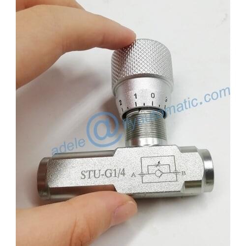 STU-G1/4 High quality flow restrictor Water Check Valve 1/4" hydraulic flow control throttle valve