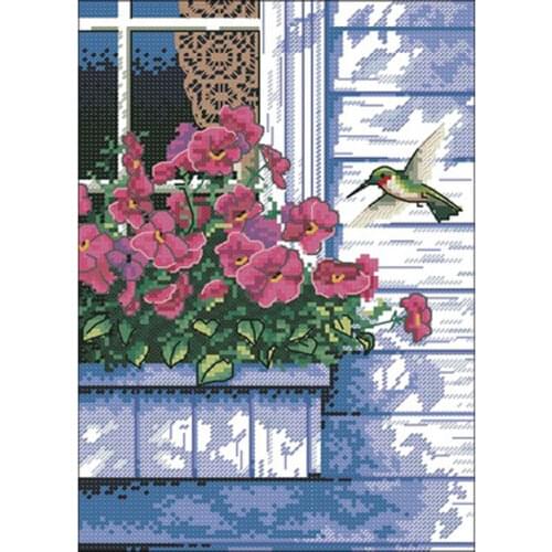 Flowers and hummingbirds patterns Counted Cross Stitch 11CT 14CT 18CT DIY Chinese Cross Stitch Kits Embroidery Needlework Sets