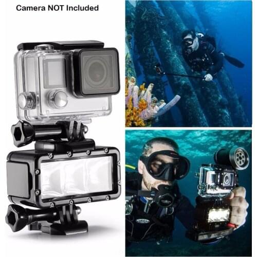 FlashLight lamp Underwater Diving Waterproof LED flash light For GoPro hereo SJCAM SJ4000 yi action camera