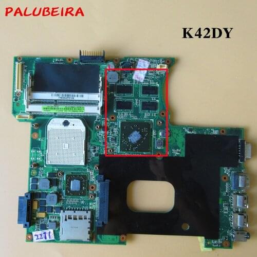 PALUBEIRA high quality motherboard For ASUS K42DY A42D X42D K42DR K42D K42DE REV 2.0 Motherboard 100% tested fully work