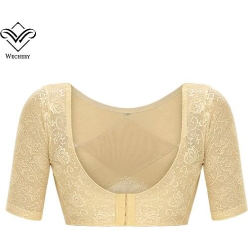 Wechery Arm Shapers Humpback Body Shoulder Correction Modeling Strap Shapewear Push Up Chest Corrective Posture Tops Underwear