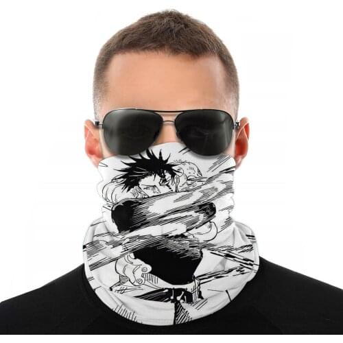 Toji Japanese Panel Jujutsu Kaisen Scarves Half Face Mask Neck Warmer Seamless Bandana Multi-functional Headband Cycling Camping