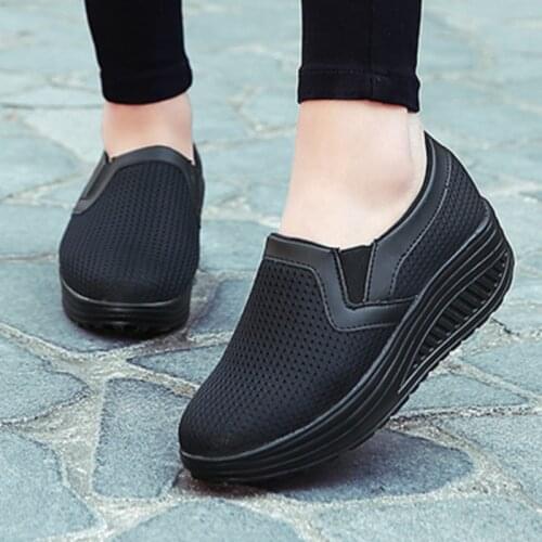 New Women Shoes High Heel Lady Casual Women Sneakers Leisure Platform Shoes Breathable Height Increasing Shoes Zapatillas Mujer