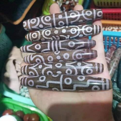 1pcs/lot Extra Large 10cm natural Elephant Cinnabar Dzi many patterns precious khaki with pink jewelry rare ancient Ornaments