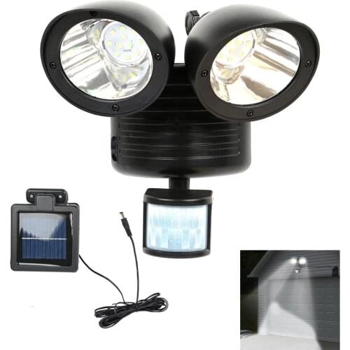 22 LED Dual Security Detector Solar Spot Light Motion Sensor Outdoor Floodlight Drop Shipping