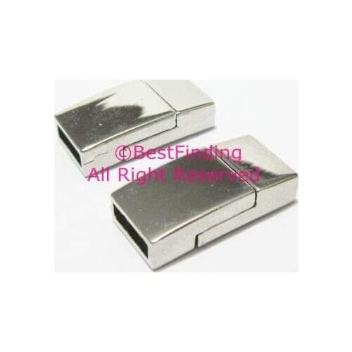 3pcs 8mm magnetic clasp 8x2mm Flat leather clasp -FC39