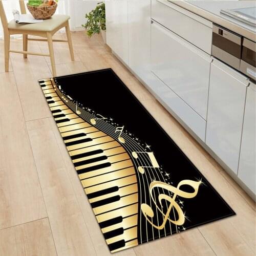 3D Green Leaf Decoration Kitchen Mat Lmitation Wood Grain Cobblestone Entrance Doormat Bathroom Water Absorption Anti-slip Mats