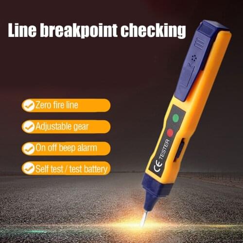 Non-contact Alarm AC/DC Voltage Meter Electric Compact Pen Voltage Battery Test Pencil Continuity Voltage Detector Pen