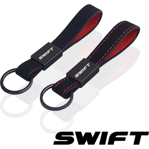 Car Keychain Black Clasp Creative DIY Keyring Holder Key Chain For Suzuki SWIFT Accessories Car styling
