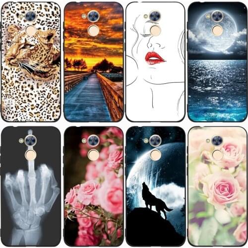 For Huawei Honor 6A Case Rose Wolf Cute Patterned Cover Soft Silicon Phone Case for Huawei Honor 6C for Honor 6C Pro Top Quality
