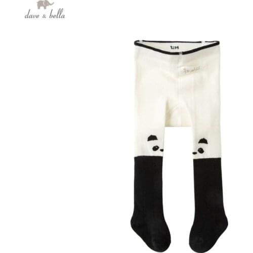 DB17663 dave bella spring infant baby girls lolita cartoon leggings children fashion leggings