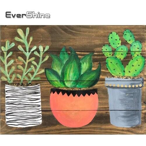 EverShine Diamond Mosaic Landscape Cross Stitch Diamond Painting Full Square Plant Picture Rhinestones Handmade Art Kits Gift