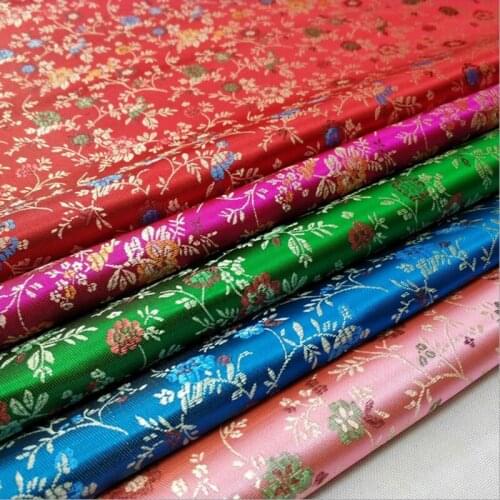 HLQON brocade yarn dyed multi color fabric for patchwork cheongsam felt tissue quilting bed sheet dress cloth 75cm width