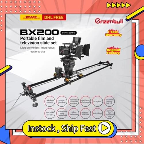 Greenbull BX200 BX200+ Film Camera Slider 100mm bowl Aluminum Slider Kit Video slider dolly track load 50kg for RED ARRI