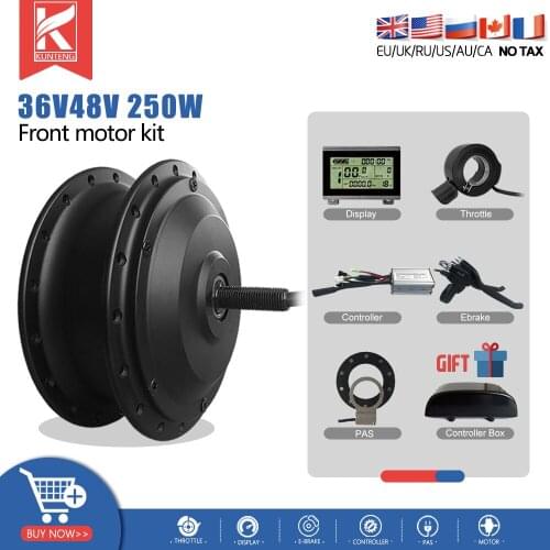 Ebike Front Hub Wheel Motor Kits 36V 48V250W With KT LED LCD Display For 16-29" 700C Electric Bicycle Bike Conversion Kit