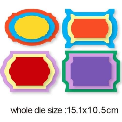 Metal cutting dies label tags frame 2020 new cut die mold Scrapbook paper craft knife mould blade punch stencils dies