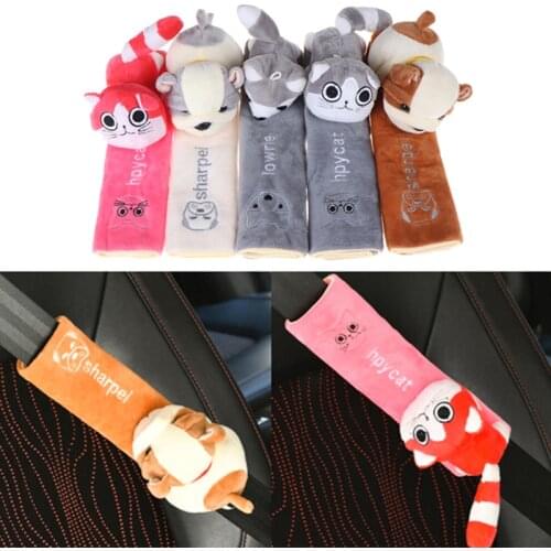 Cute Cartoon Car Sefety Seat Belt cover Child Seat belt Shoulder Pad Protection Plush Padding car Accessories
