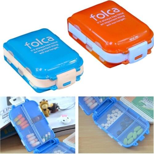 Multi-layer Folding Pill Case Medicine Vitamin Drug Pills Box Cases Drugs Capsule Splitters Container Plastic Empty Drug Boxes