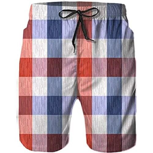 Mens Swim Trunks Quick Dry Beach Shorts, Swimming Board Pants with Mesh Lining and Pockets