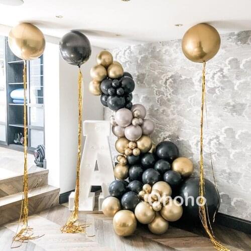Ohoho Metallic Gold Balloon Garland Arch Kit Boy Baby Shower Birthday Party Decoration Baptism Graduation Chrome Ballon Globos