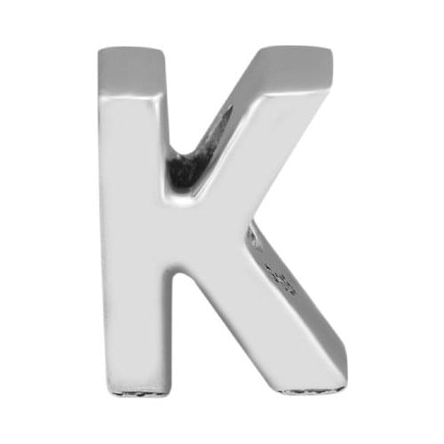 Original 925 Sterling Silver Charm Alphabet Letter K Beads for Jewelry Making Fits Europe Charms Bracelets Berloques