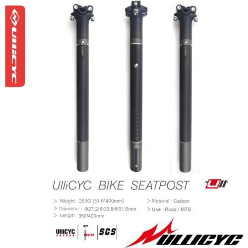 Ullicyc Matte Full Carbon Bicycle SeatPost MTB/Road Bike Carbon Fiber Seatposts Seat tube 27.2/30.8/31.6/33.9/34.9*350/400mm