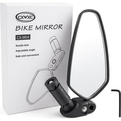 Bicycle Handlebar Rearview Mirror Adjustable Foldable Mirror