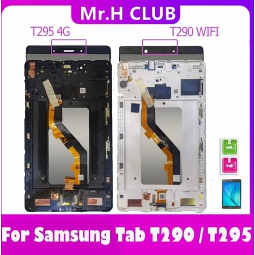 With Frame For Samsung Galaxy Tab A T290 2019 SM-T290 SM-T295 T295 T290 LCD Display Touch Screen Digitizer Assembly Replacement