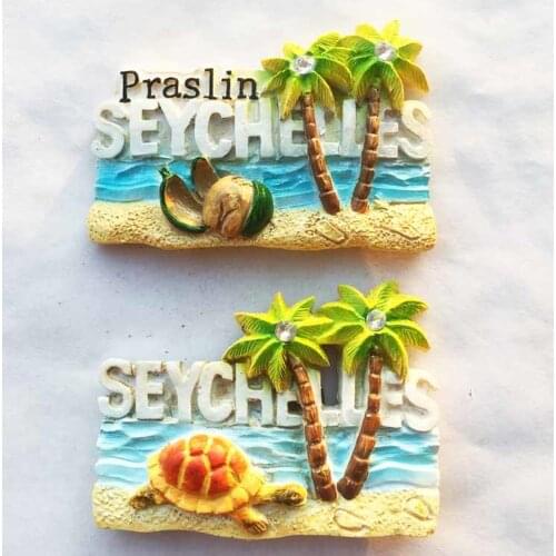 Praslin Island, Seychelles Fridge Magnet Souvenir Decor Tropical Palm Forest Refrigerator Magnets