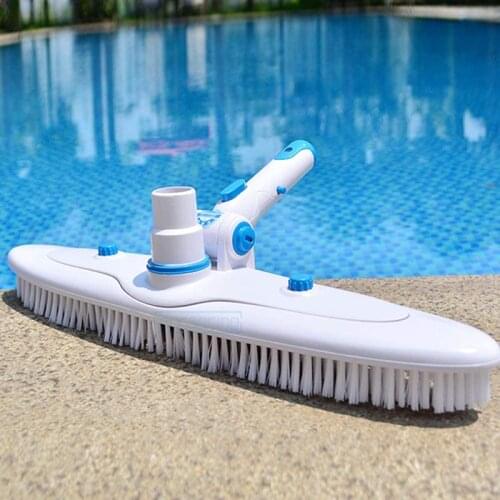 Swimming Pool Wall Floor Brush Hot Tub SPA Suction Vacuum Head Cleaning Brushes Adjustable Handle Algae Scrubber Cleaner Tool
