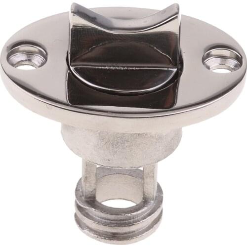 Oval Garboard Drain Plug Stainless Steel Boat Fits 1'' Hole Thread for 3/4