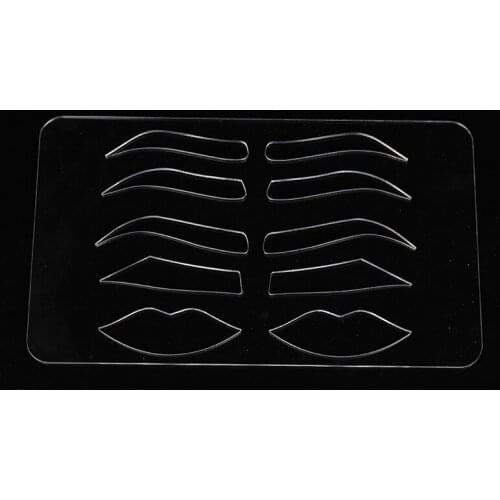 Eyebrow Practice Stencil Brow Lip Template Microblading Makeup Beginner Training Adjustable Perfect Eyebrow Stamp