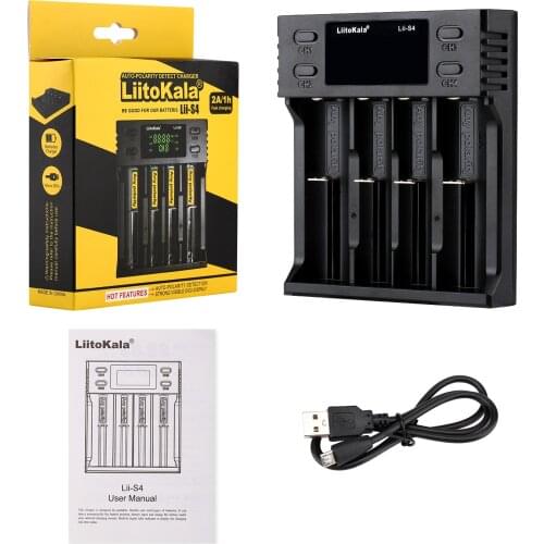 LiitoKala Lii-S4 lii-S2 Lii-S1 Lii-S6 3.7V 18650 18350 18500 16340 21700 20700B 20700 14500 26650 1.2V AA AAA Smart Charger