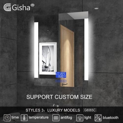 Custom madeLED Bathroom Smart Mirror wall-mounted Mirror Anti-fog bath backlit Mirror Makeup Mirror Bluetooth-compatible speaker