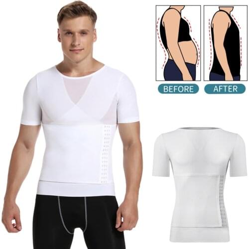 Men Body Shaper Abdomen Reducing Shapewear Waist Trainer Belly Slimming Shapers Abs Slim Vest Male Compression Shirts Corset Top