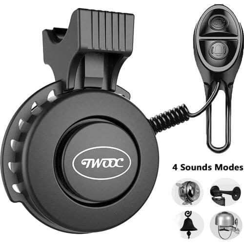 Bike Bell Charging Speaker USB Recharged Waterproof Handlebar 4 Modes Cycling Electric Bicycle Accessories for Scooter, BMX, MTB