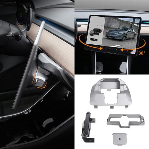 For Tesla Model 3 2017-2021 / Model Y 2021 LHD Center Control GPS Navigation Touchscreen Upgrade Rotating Bracket Holder