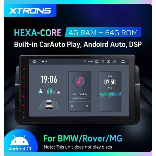XTRONS 9'' Android 10.0 PX6 Qualcomm Bluetooth 5.0 AptX Car Stereo GPS for BMW E46 Sedan For Rover 75 For MG ZT NO DVD