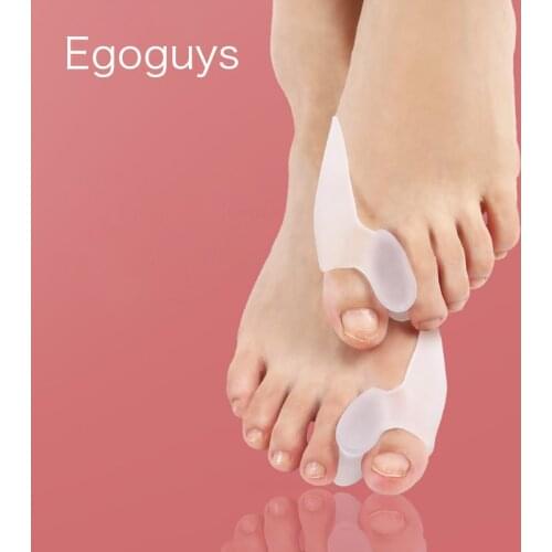 1Pair Silicone Toes Separator Gel Hallux Valgus Adjuster Bunion Orthotics Corrector Thumb Straightener Splint Sleeve Foot Socks