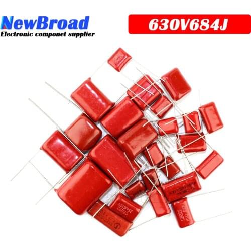10PCS 630V684J 0.68UF Pitch 20MM 684 630V 680nf CBB Polypropylene film capacitor