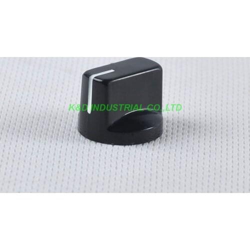 10pcs Colorful Black Rotary Volume Control Plastic Potentiometer Knob Knurled Shaft Hole