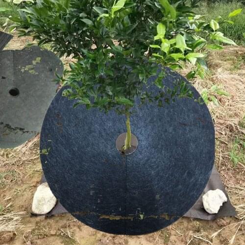 10pcs Tree Protection Weeding Mats Non-Woven Biodegradable Weed Control Fabric Ground Plant Cover Garden Agriculture Weed Cloth