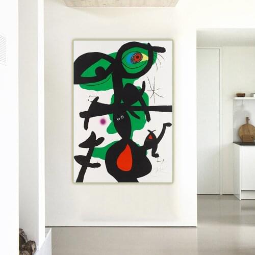 Joan Miro《Oda à Jean Mirò,1973》Canvas Oil Painting Artwork Poster Picture Wall Hanging Decor Home Living Room Decoration